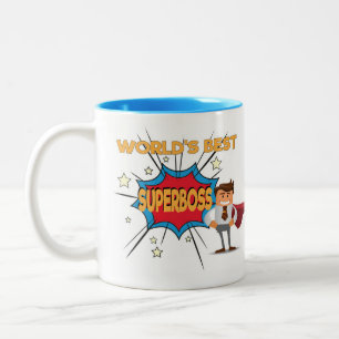 De Café Em Dois Tons O melhor SUPERBOSS do mundo - caneca engraçada do