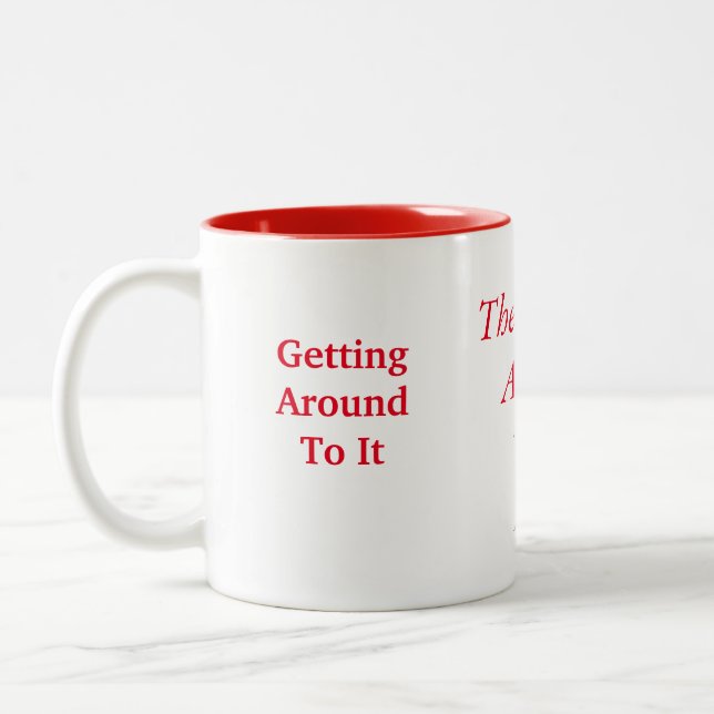 De Café Em Dois Tons O oficial ao redor a ele caneca (Esquerda)