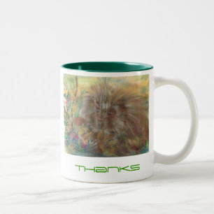 De Café Em Dois Tons O porco- agradece à caneca