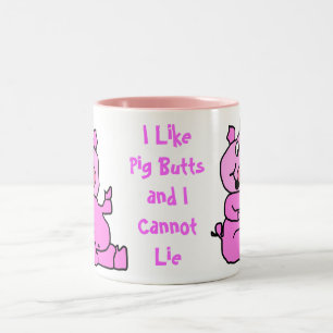 De Café Em Dois Tons O "porco termina" a caneca cerâmica do porco