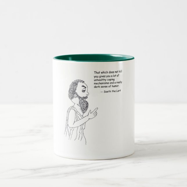 De Café Em Dois Tons O que não te matar, caneca engraçada (Centro)