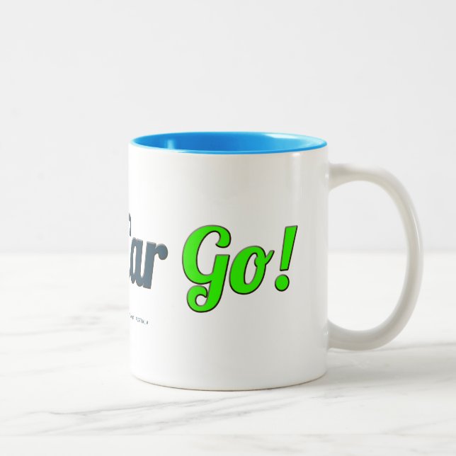 De Café Em Dois Tons O teleférico vai! caneca branca (Direita)