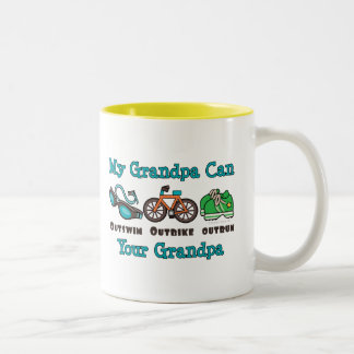 De Café Em Dois Tons O vovô Outswim a caneca Outrun Outbike do