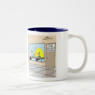 De Café Em Dois Tons Obtenção das exigências: Caneca do analista do