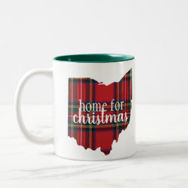 De Café Em Dois Tons Ohio - Home para a caneca do Natal
