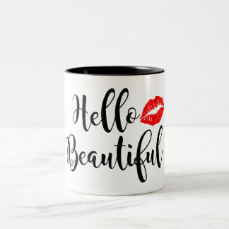De Café Em Dois Tons Olá! caneca bonita