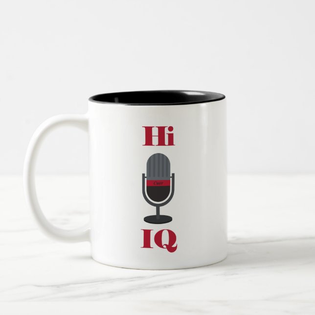 De Café Em Dois Tons "Olá, QI " Caneca Cuer (Esquerda)