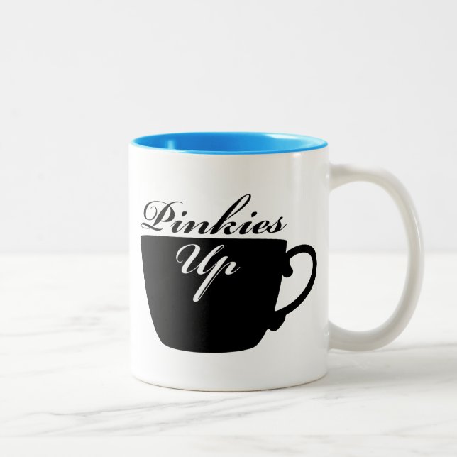 De Café Em Dois Tons Os Pinkies levantam a caneca do Teacup (Direita)