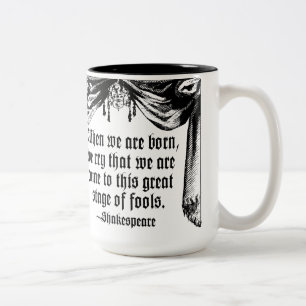 De Café Em Dois Tons Palco da caneca das citações dos tolos,