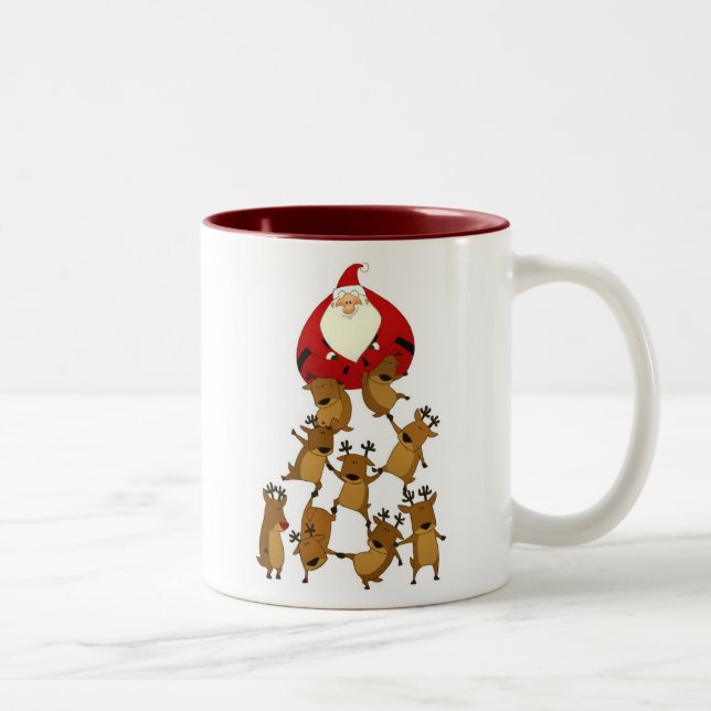 De Café Em Dois Tons Papai noel & caneca da rena (Direita)