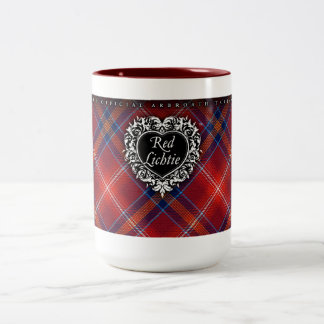 De Café Em Dois Tons PARA SUA caneca vermelha - Lichtie vermelho -