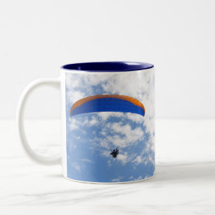 De Café Em Dois Tons Parapente nas nuvens 2 - caneca customizável