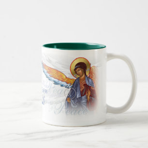 De Café Em Dois Tons Paz na caneca dos anjos da terra