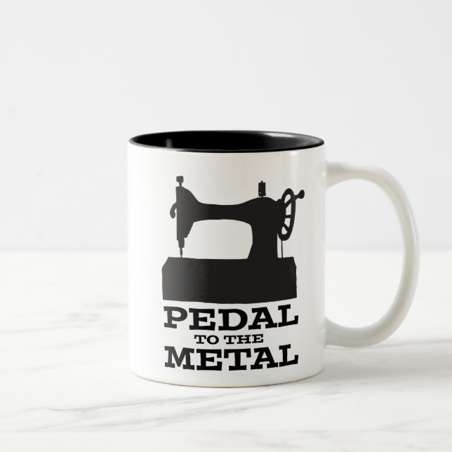 De Café Em Dois Tons Pedal à caneca do metal (Direita)