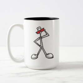 De Café Em Dois Tons peh_onMug - caneca + quadrado vermelho