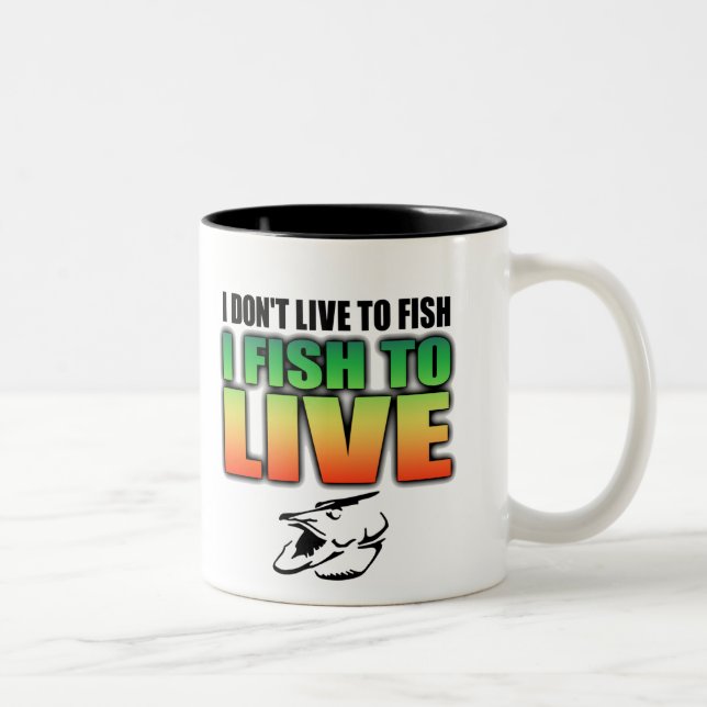 De Café Em Dois Tons Peixes a viver caneca (Direita)