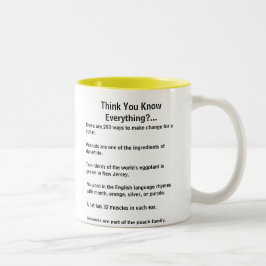 De Café Em Dois Tons Pense que você sabe tudo parte dianteira da caneca