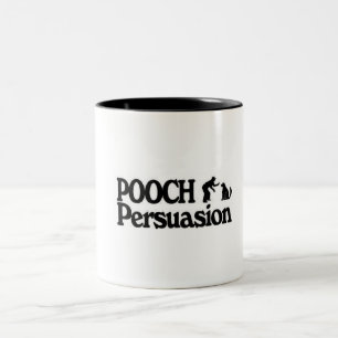 De Café Em Dois Tons Persuasão do cão, caneca
