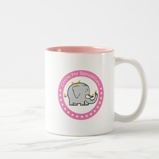 De Café Em Dois Tons pintinhos para caneca republicana (Direita)