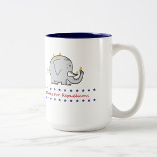 De Café Em Dois Tons pintinhos para caneca republicana
