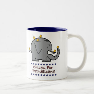 De Café Em Dois Tons pintinhos para caneca republicana