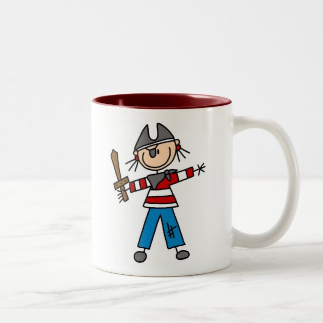 De Café Em Dois Tons Pirata com caneca da espada (Direita)