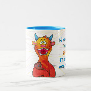 De Café Em Dois Tons Pontilhe o monstro, caneca