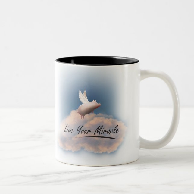 De Café Em Dois Tons porco voador viva sua caneca milagrosa (Direita)