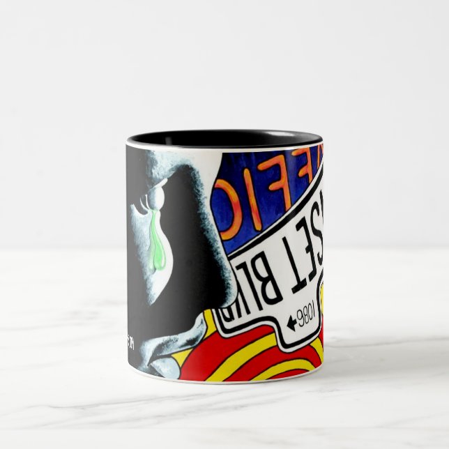 De Café Em Dois Tons "PORQUE" caneca (Centro)