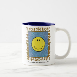 De Café Em Dois Tons poste impressionismo feliz cara caneca