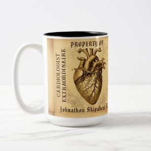 De Café Em Dois Tons Presente personalizado para a caneca cardiologista