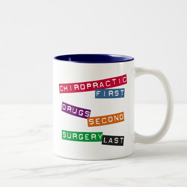 De Café Em Dois Tons Primeira caneca da quiroterapia (Direita)