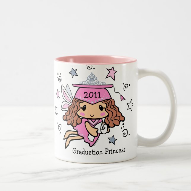 De Café Em Dois Tons Princesa Caneca da graduação (Direita)