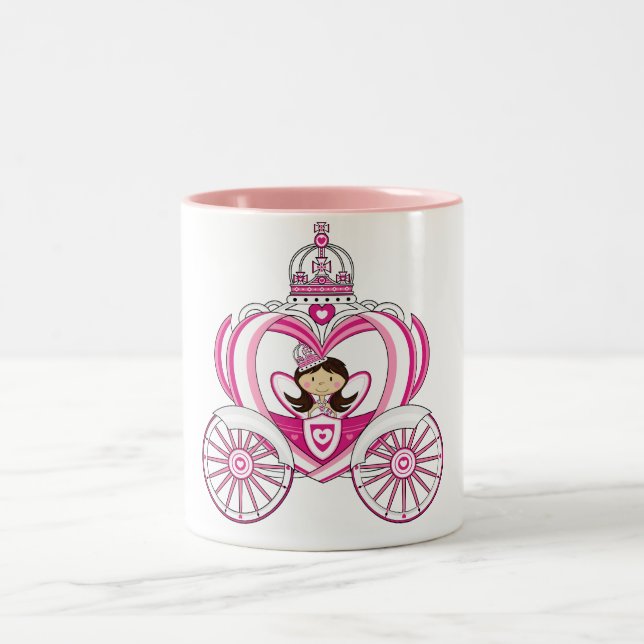 De Café Em Dois Tons Princesa na caneca real da carruagem (Centro)