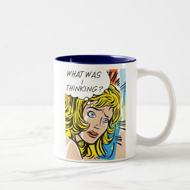 De Café Em Dois Tons Que eu pensava? Caneca (Direita)