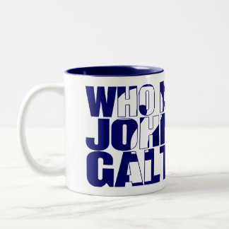 De Café Em Dois Tons Quem é John Galt? azul da caneca 11oz