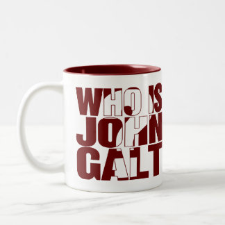 De Café Em Dois Tons Quem é John Galt? vermelho da caneca 11oz