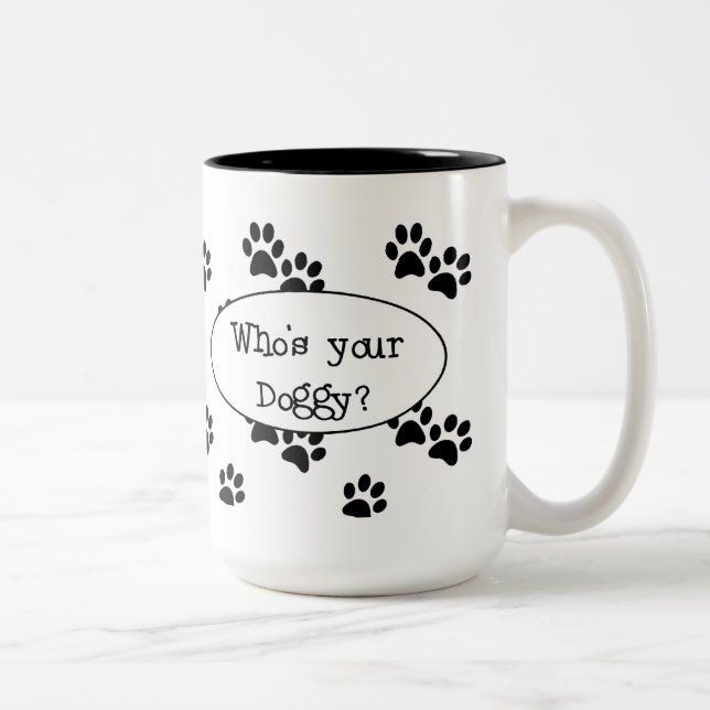 De Café Em Dois Tons Quem é sua caneca do Doggy (Direita)