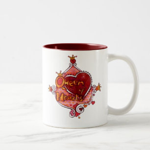 De Café Em Dois Tons Rainha da caneca dos corações