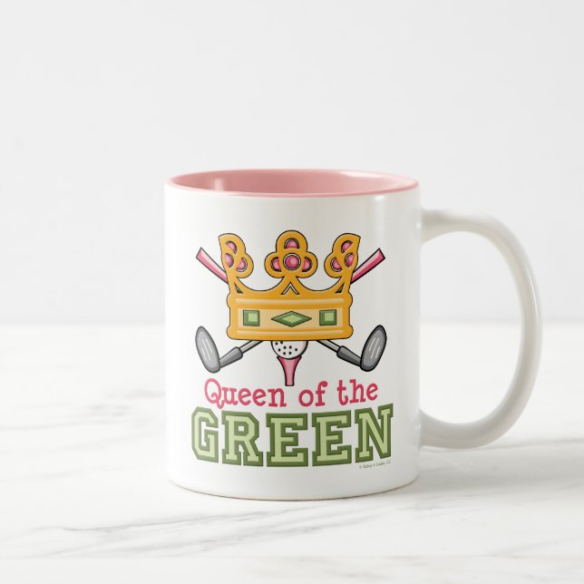 De Café Em Dois Tons Rainha da caneca verde do golfe (Direita)