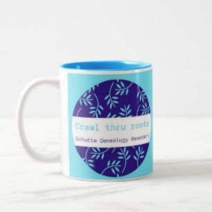 De Café Em Dois Tons Rastejamento da caneca do logotipo através das