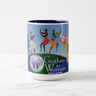 De Café Em Dois Tons Recolha a caneca global da matriz das mulheres