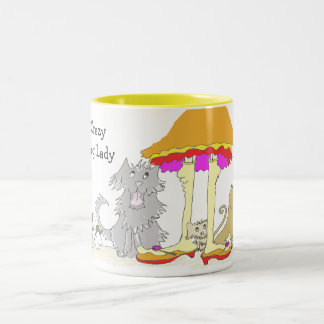 De Café Em Dois Tons Rendimentos à senhora louca Caneca do cão da