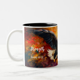 De Café Em Dois Tons Resistência Renovada: Isaiah 40:31 Caneca Personal