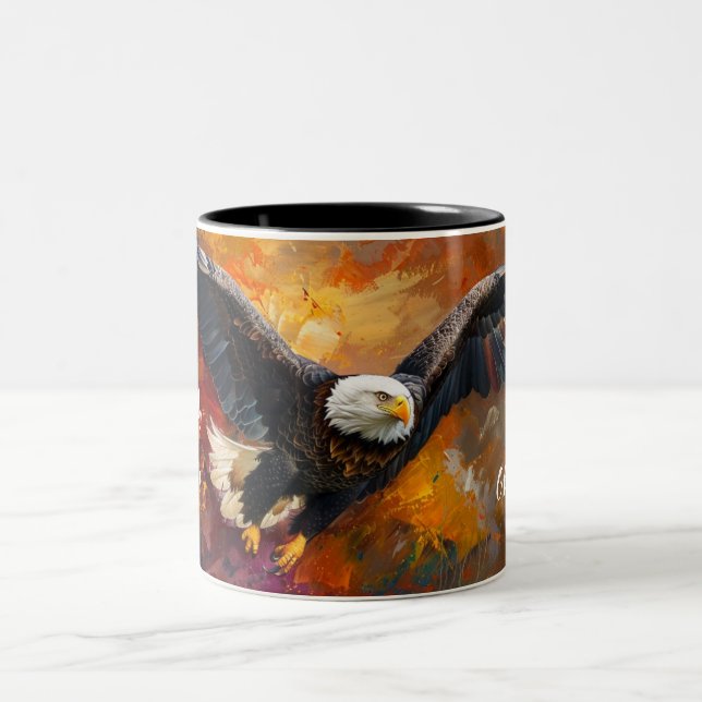 De Café Em Dois Tons Resistência Renovada: Isaiah 40:31 Caneca Personal (Centro)