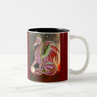 De Café Em Dois Tons Respiração do dragão 11 onças. Caneca do Dois-Tom