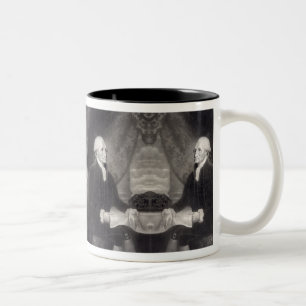 De Café Em Dois Tons Retrato da caneca George Washington