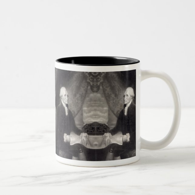 De Café Em Dois Tons Retrato da caneca George Washington (Direita)