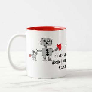 De Café Em Dois Tons Robô eu amo a caneca do pai