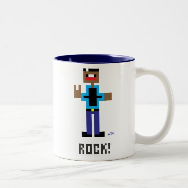De Café Em Dois Tons Rocha! caneca (Direita)